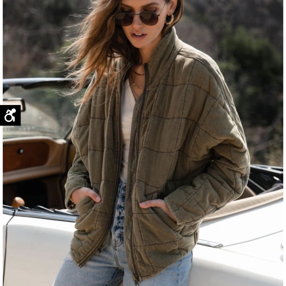 Quilted bomber jacket